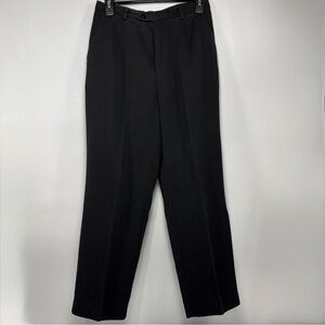 High Rise Laura Scott Black Petite Straight Leg Trousers Size 8P